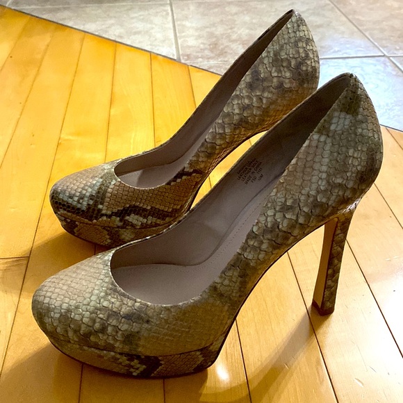 NEW Joan & David snakeskin leather Daquelia platform shoes - Picture 7 of 10